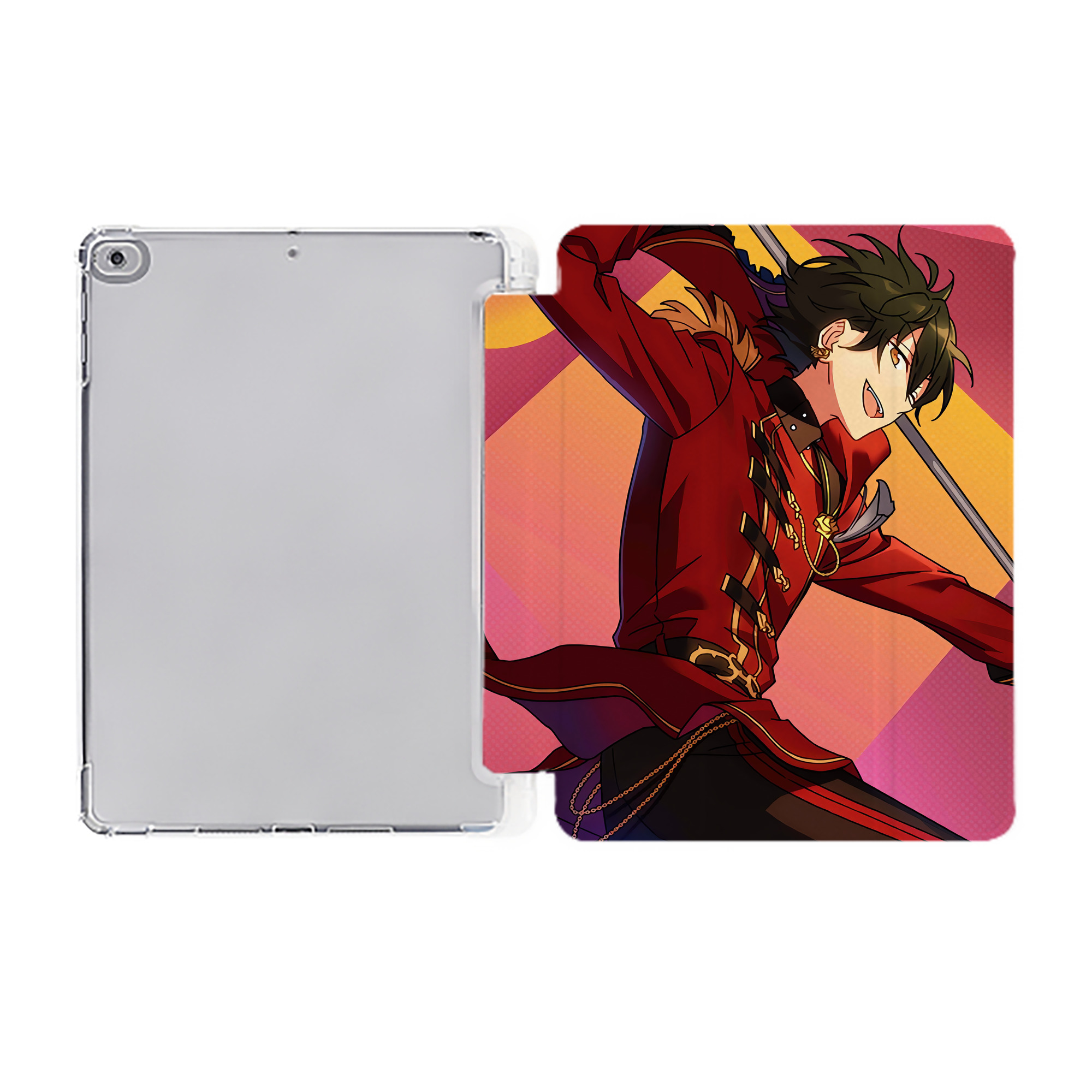 （画像用） あんさんぶるスターズ! Ensemble Stars IPad ケース ペン収納付き 三つ折りスタンド PUレザー×シリコン 対応機種9.5/10.5/10.9インチ
